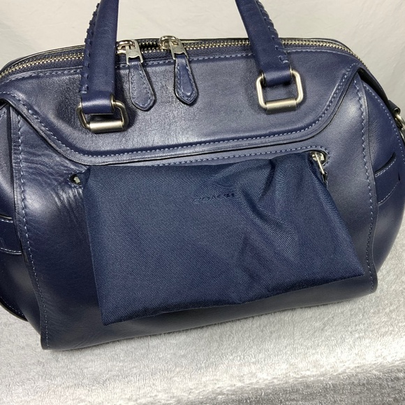 Coach Ace Blue Leather Satchel Crossbody - 37017 - Picture 3 of 16